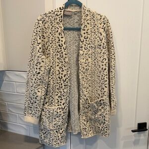 Cyrus Cream and Black Leopard Print Cardigan